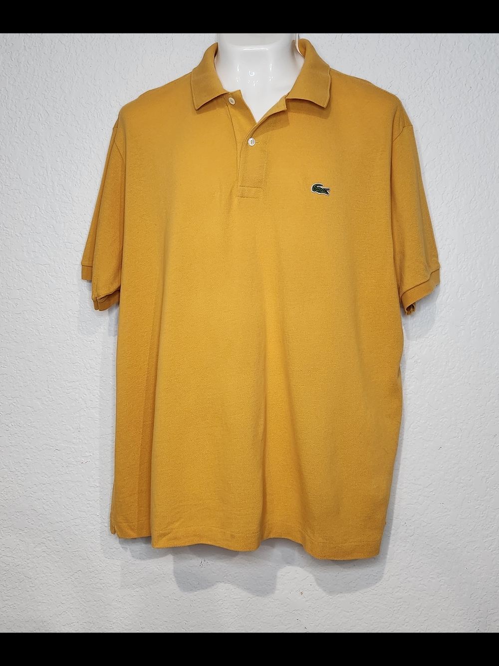 Lacoste Men's Mustard Yellow Short-Sleeve Polo
